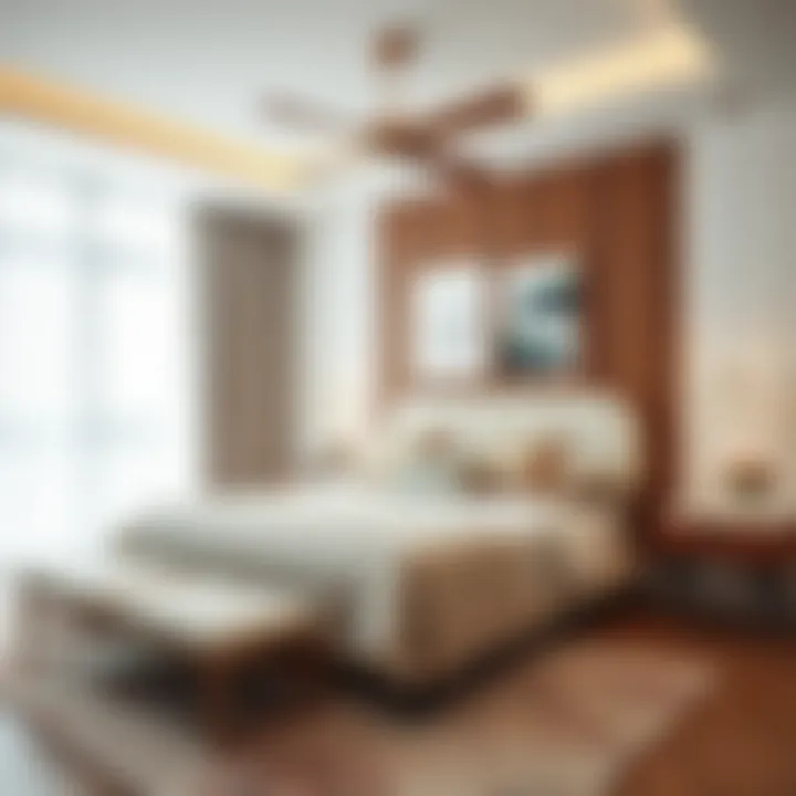 Cozy bedroom showcasing a blend of modern and traditional styles