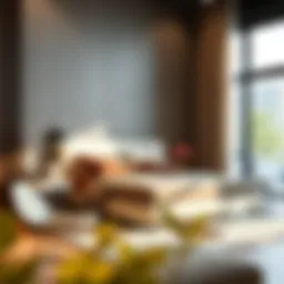 Elegant modern bed in a stylish bedroom setting