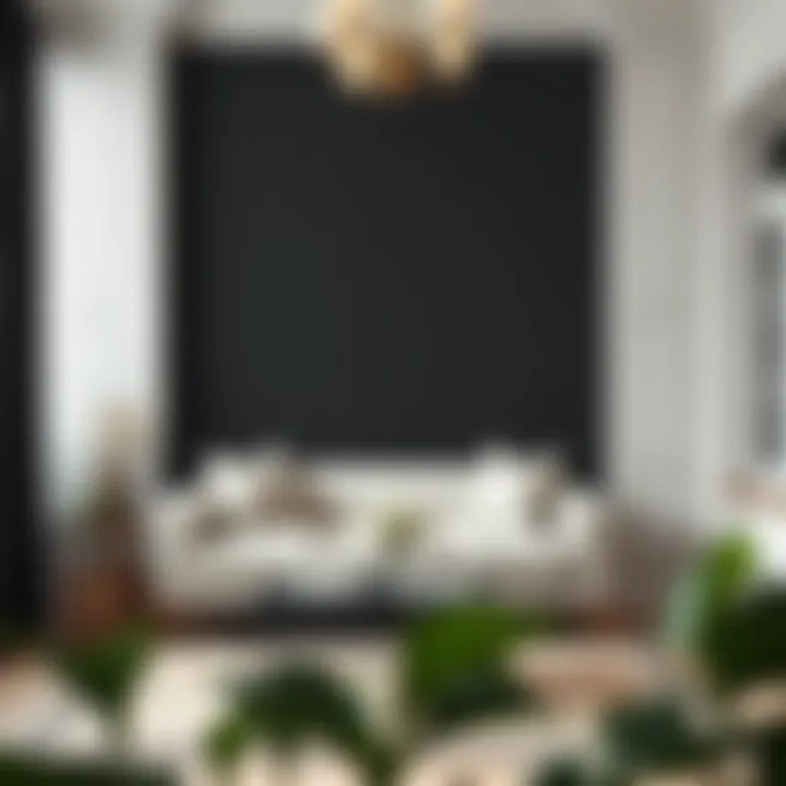 Elegance of Interior with A Motif Wallpaper Interior design showcasing the elegance of black A motif wallpaper.