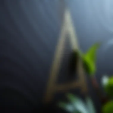 Textured Black Wallpaper with A Design Close-up of textured black wallpaper with A letter design.