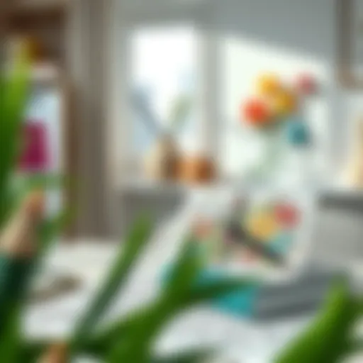 A serene workspace showcasing a vibrant adult coloring set