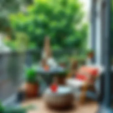 Chic Decorative Storage for Balconies Decorative balcony storage design with accessories