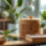 Elegant bamboo storage container showcasing its aesthetic appeal