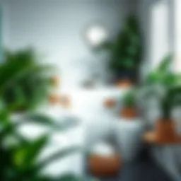 Lush green bathroom plants creating a refreshing atmosphere