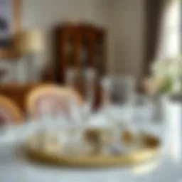 Elegant glass pitcher set displayed on a dining table