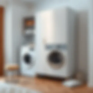 Sleek Bauhaus-inspired laundry cabinet showcasing minimalist design