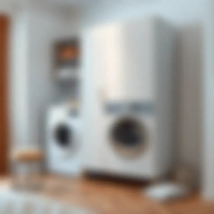 Sleek Bauhaus-inspired laundry cabinet showcasing minimalist design