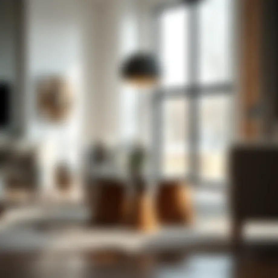 Elegant base legs in modern living space