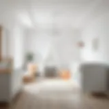 Elegant white nursery design with a serene atmosphere