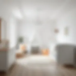 Elegant white nursery design with a serene atmosphere