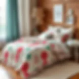 Whimsical patterns in children's bedding set
