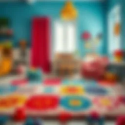 Colorful and playful children's room rug