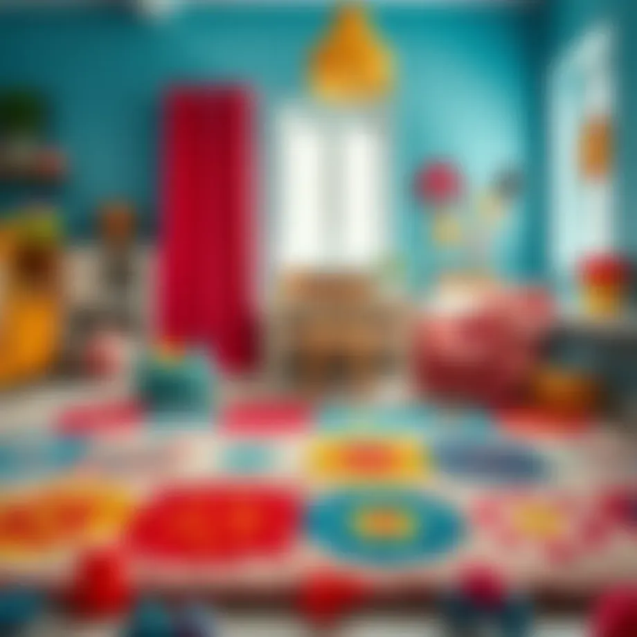 Colorful and playful children's room rug