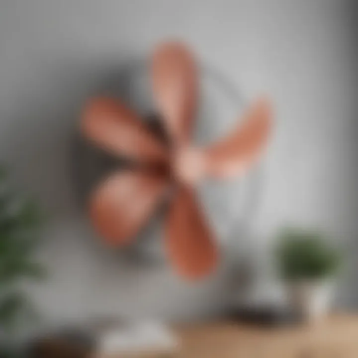 Close-up of a wall fan showcasing its sleek design