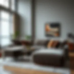 Elegant corner sofa cover in a modern living room