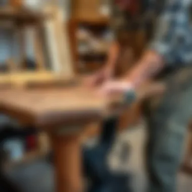 Process of crafting wooden table legs