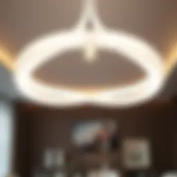 Elegant drop LED light design enhancing interior space