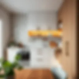 Stylish small kitchen design featuring innovative storage solutions