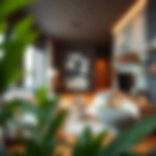 Innovative Living Space Design Creative use of a small living space with unique furniture arrangement