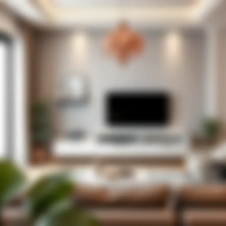 Stylish living room featuring a dolaplı TV unit