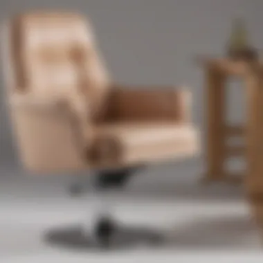 Close-up of a high-quality swivel chair