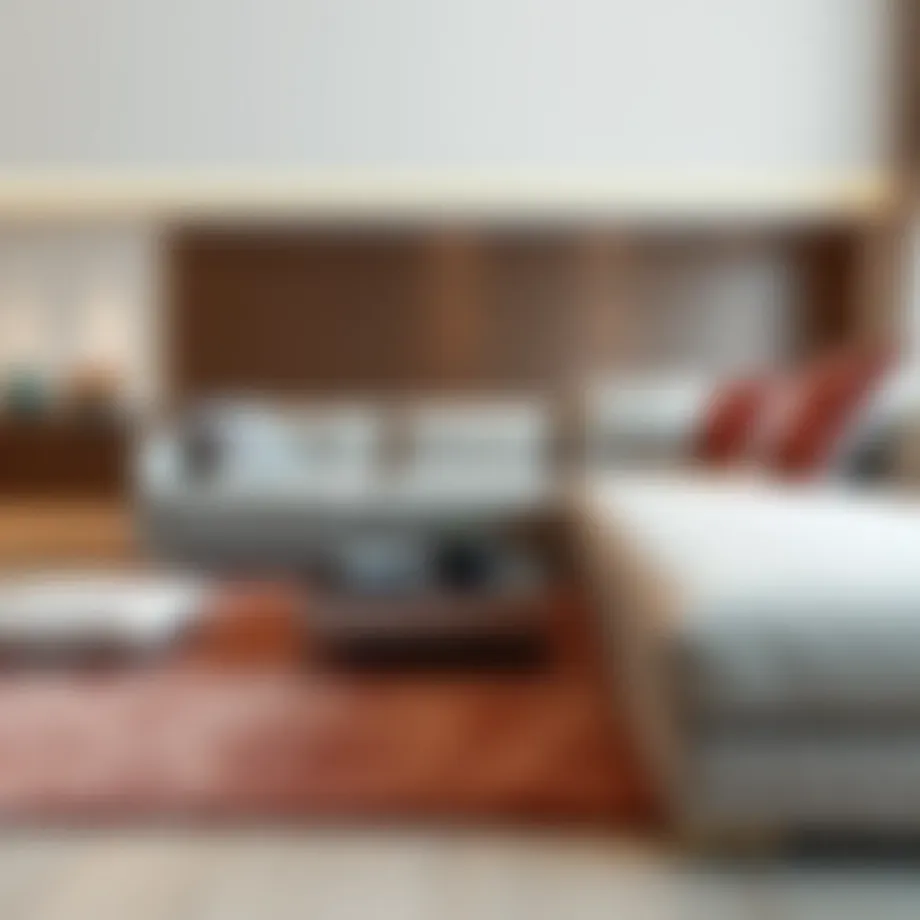 Elegant L-shaped sofa with a double bed feature