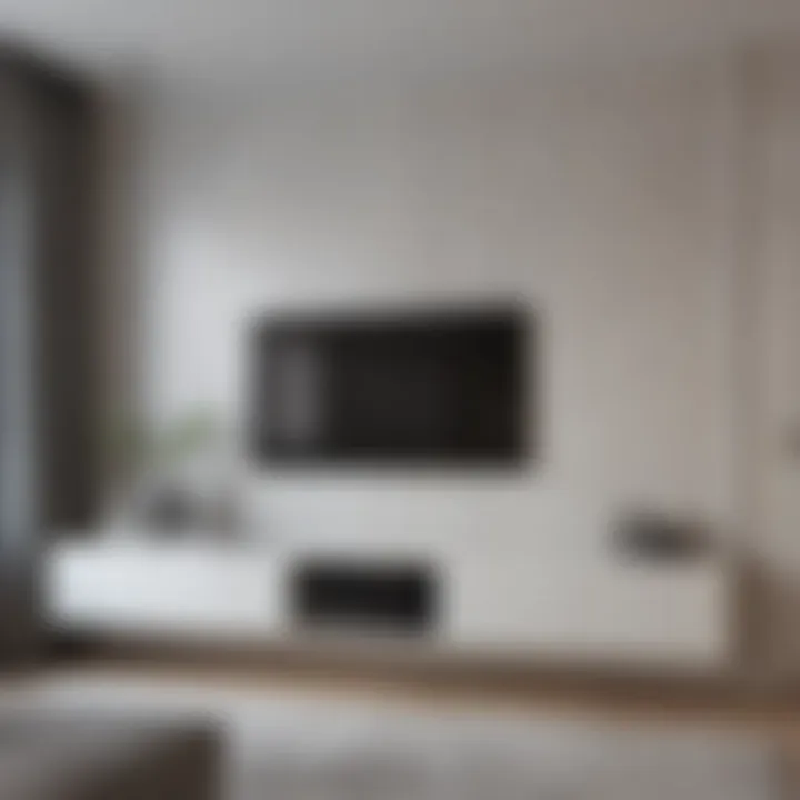 Installation process of a wall-mounted TV unit