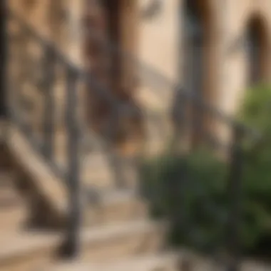 A well-maintained second-hand iron railing showcasing sustainability.