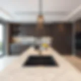 Elegant granite countertop in a modern kitchen