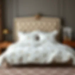 Elegant star-patterned bedding set on a stylish bedroom