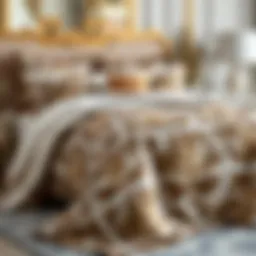 Elegant bedding set showcasing intricate design patterns