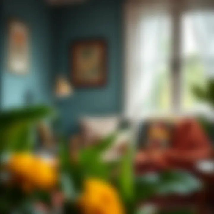 A cozy reading nook highlighted by colorful textiles