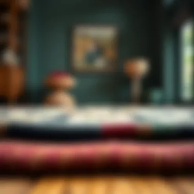 A close-up of a beautifully designed rug showcasing craftsmanship