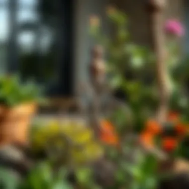 Decorative wrought iron garden ornament adding charm to outdoor spaces