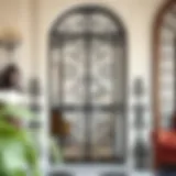 Elegant wrought iron gate design showcasing intricate patterns