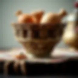 Elegant flower basket spice set showcasing traditional motifs.