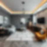 Sophisticated gray youth room design with modern furniture