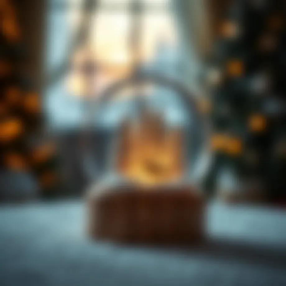 Enchanting winter wonderland in a snow globe