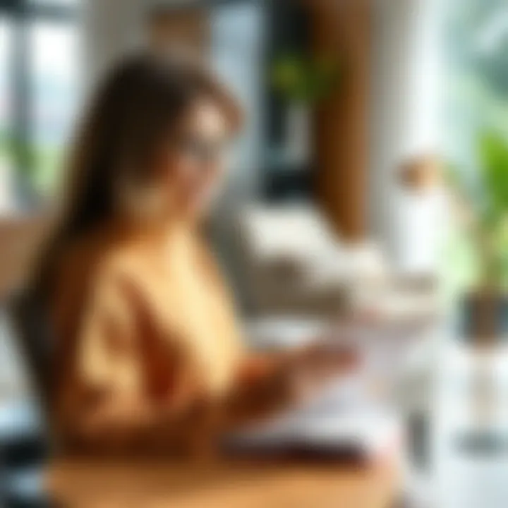 Illustration of a customer reviewing return policy