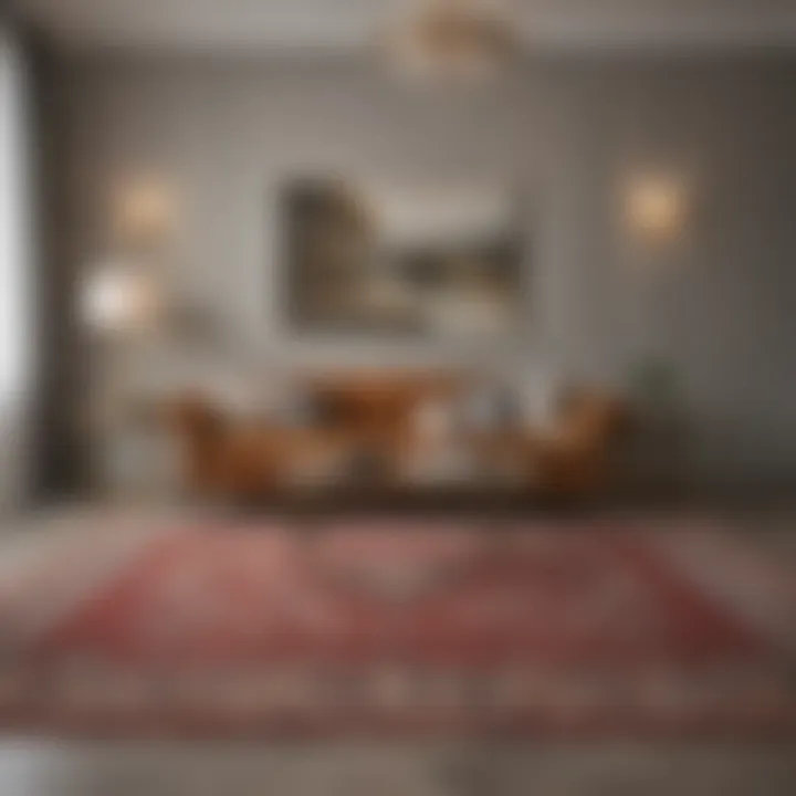 A professionally staged room with a focus on rug cover selection