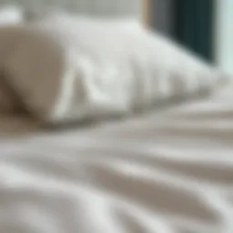 Soft texture of a king size fitted sheet showcasing comfort