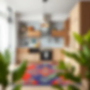 Colorful Kitchen Rug Enhancing Interior Decor Colorful kitchen rug enhancing interior decor