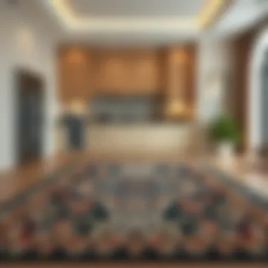 Elegant Kitchen Rug Design Elegant kitchen rug design with intricate patterns