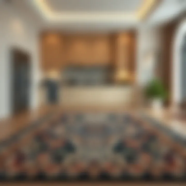 Elegant Kitchen Rug Design Elegant kitchen rug design with intricate patterns