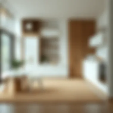 Minimalist Kitchen Rug for Serene Ambiance Minimalist kitchen rug contributing to a serene ambiance