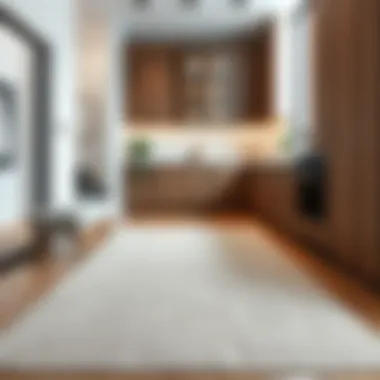 Modern Texture Kitchen Rug Modern texture kitchen rug showcasing unique materials