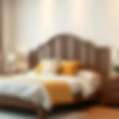 Stylish wooden bed headboard showcasing craftsmanship