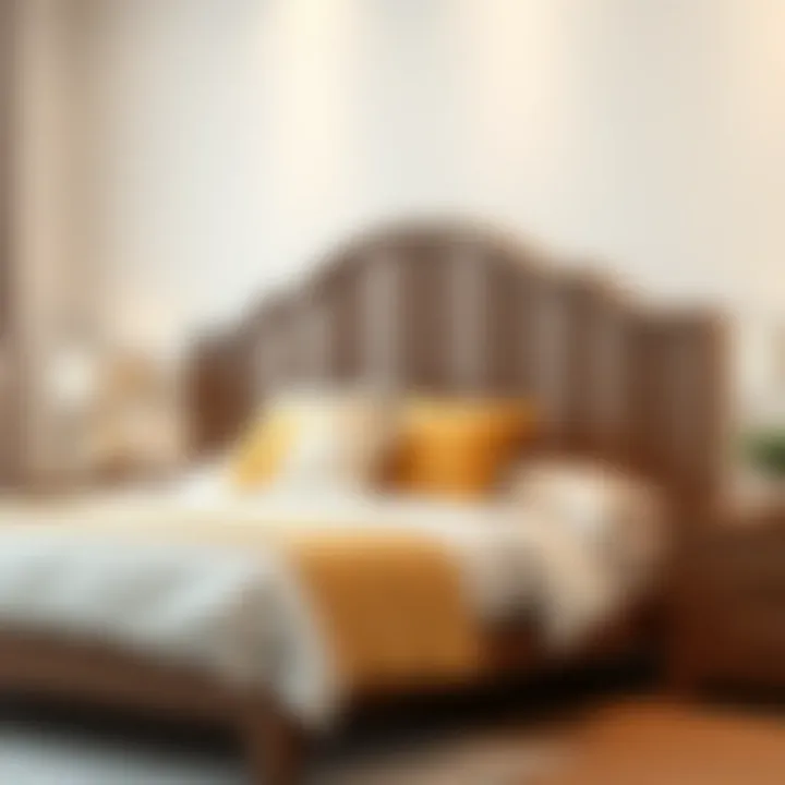 Stylish wooden bed headboard showcasing craftsmanship