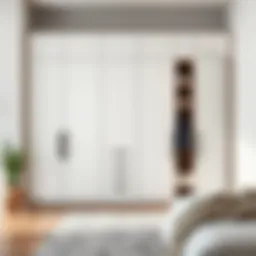 Modern modular wardrobe design showcasing sleek lines and functionality