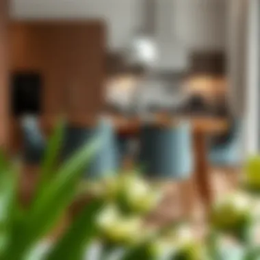 Stylish kitchen table and chair arrangement